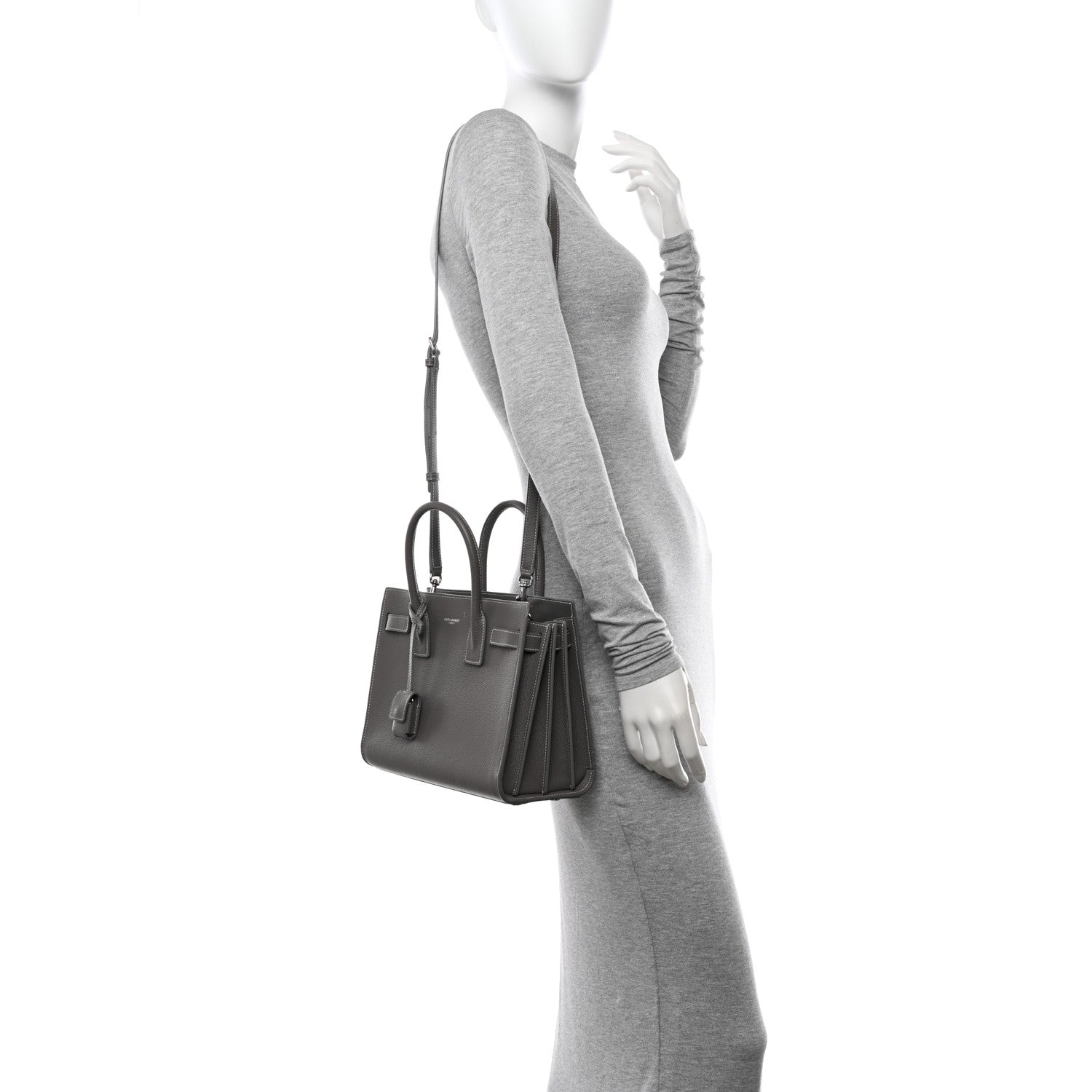 Saint Laurent Calfskin Baby Sac De Jour Fog 2 of 15