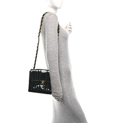 Chanel Patent Vertical Quilt Small Flap Black 2 of 12