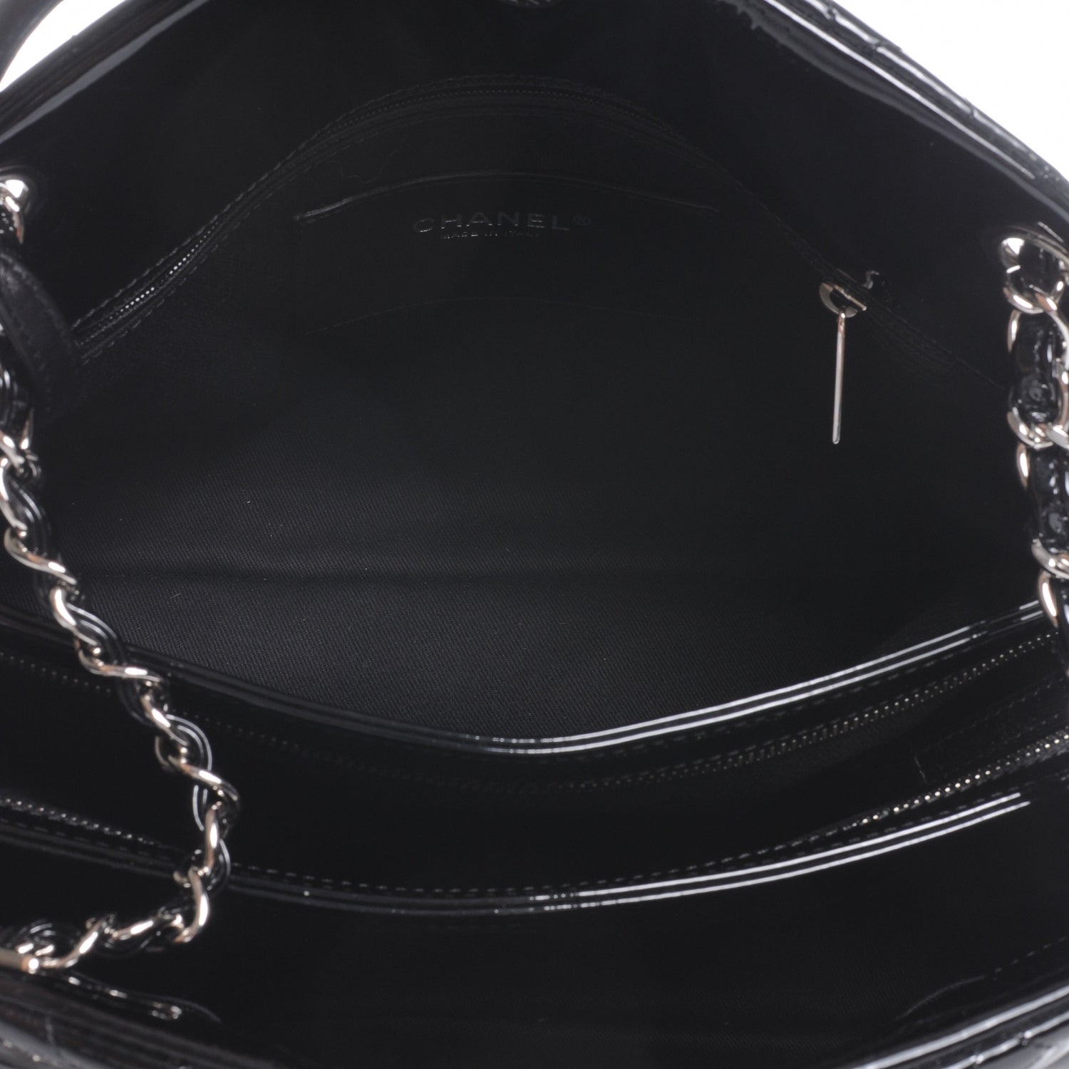 Chanel Patent Quilted Large Just Mademoiselle Black 5 of 7