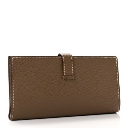 Hermes Epsom Bearn Gusset Wallet Etoupe 3 of 11