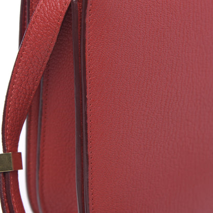 Celine Goatskin Medium Classic Box Flap Bag Carmin 10 of 10