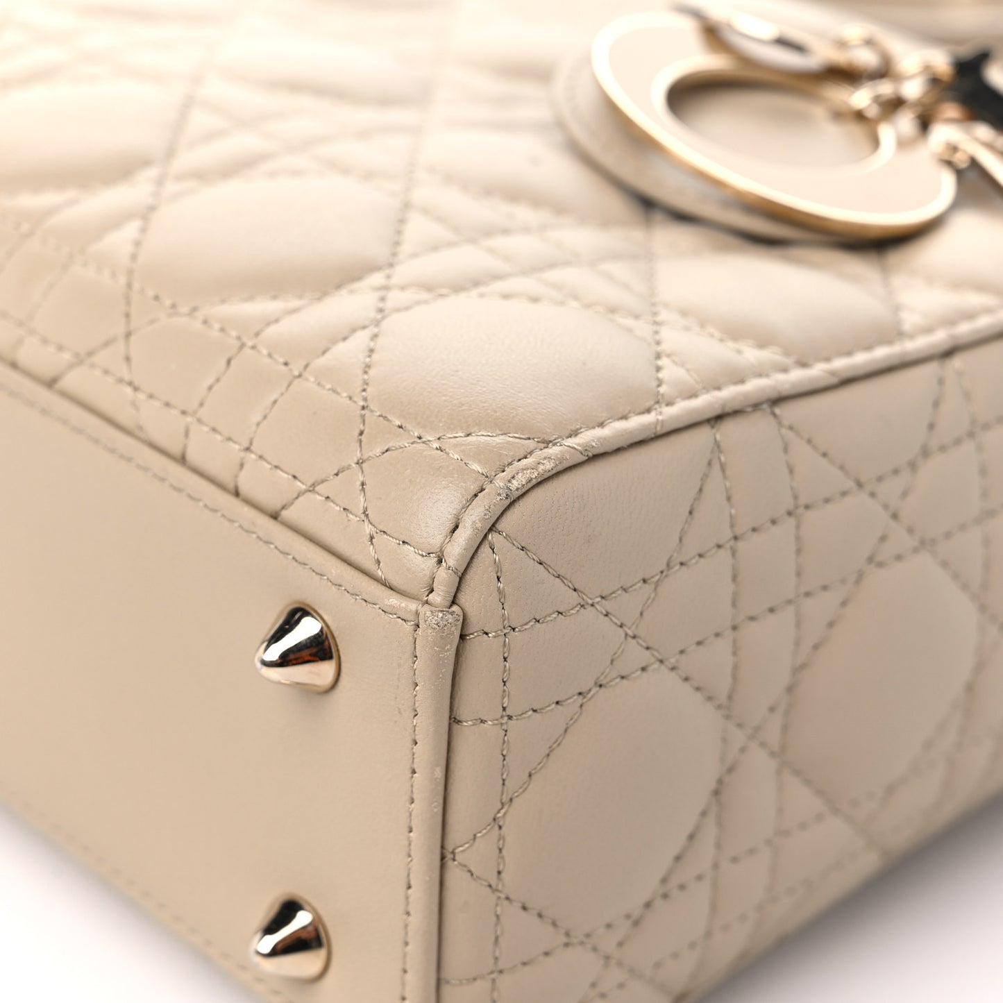 Calfskin Cannage Small My ABCDior Lady Dior Beige