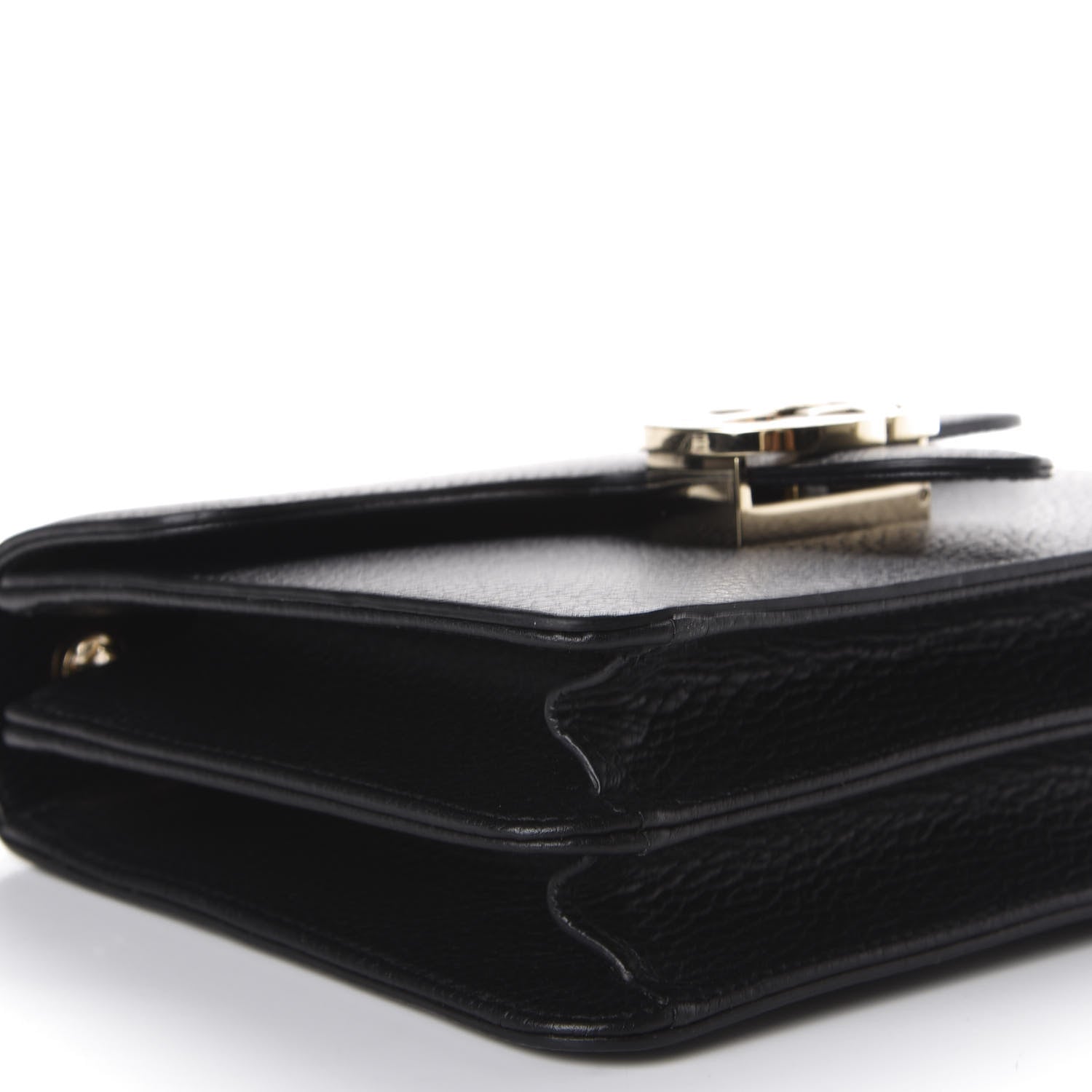 Gucci Dollar Calfskin Small Interlocking G Shoulder Bag Black 4 of 6
