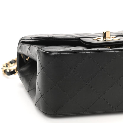 Chanel Lambskin Quilted Mini Square Flap Black 9 of 11