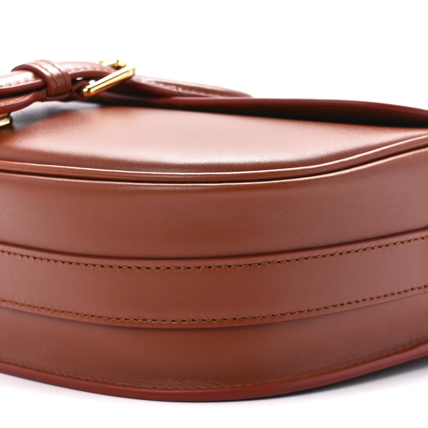 Box Calfskin Medium Bobby Flap Dark Tan