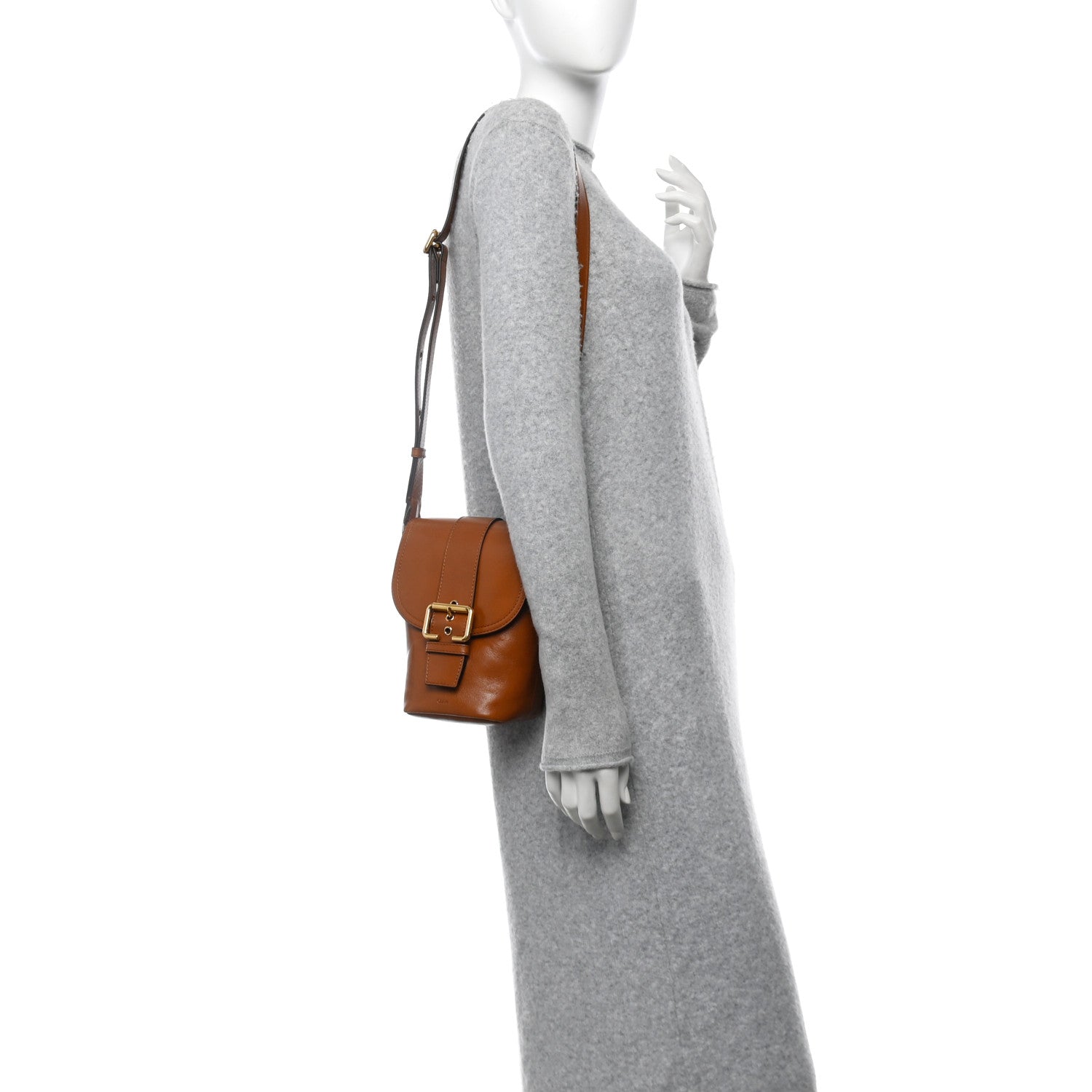 Chloe Shiny Calfskin Mini Saddle Bag Clay Brown 2 of 10