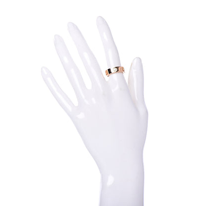 Cartier 18K Pink Gold 3 Diamond 5.5mm LOVE Ring 50 5.25 2 of 5