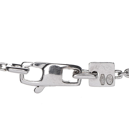 Louis Vuitton 18K White Gold Diamond Logo Necklace 5 of 8