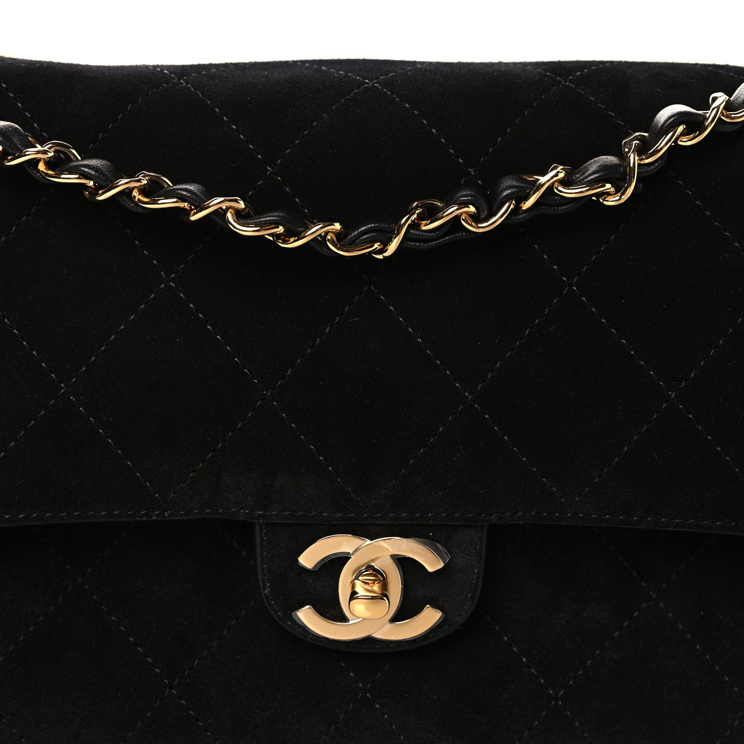 Chanel Suede Calfskin Small Souplissimo Maxi Flap Black 13 of 21