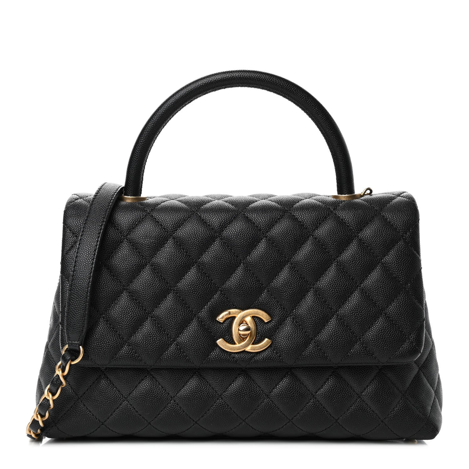 Chanel Caviar Quilted Small Coco Handle Flap Black 1 of 4