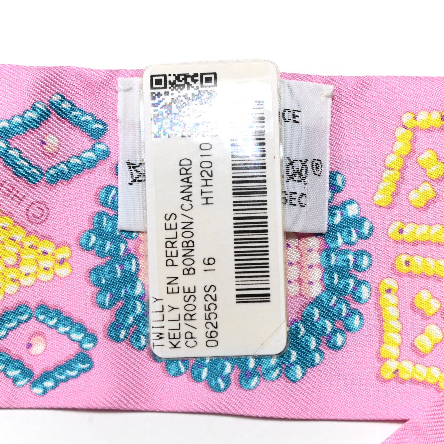 Hermes Silk Kelly En Perles Twilly Rose Bonbon Canard 3 of 5
