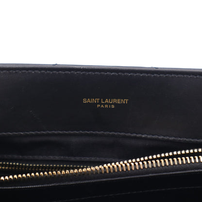 Saint Laurent Calfskin Y Quilted Monogram Medium Loulou Chain Satchel Black 6 of 11
