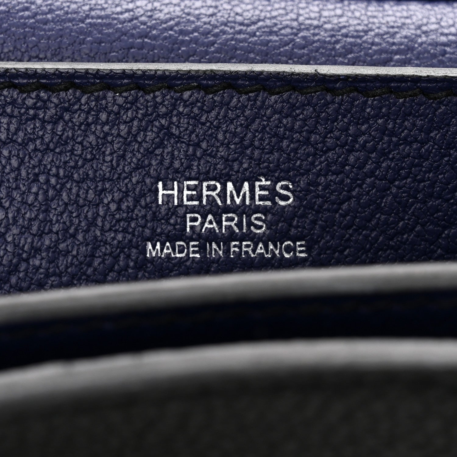 Hermes Taurillon Novillo Chain Opli 24 Black Bleu Encre 6 of 10