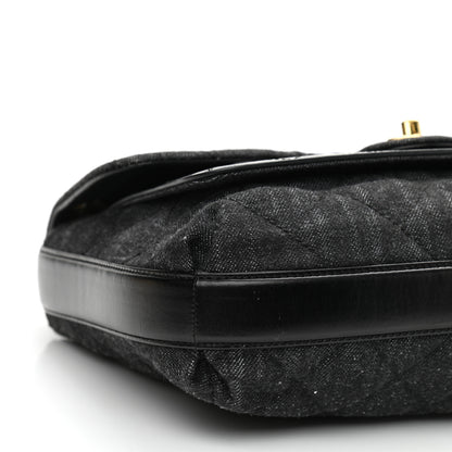 Chanel Denim Calfskin Quilted Small Flap Black 9 of 10