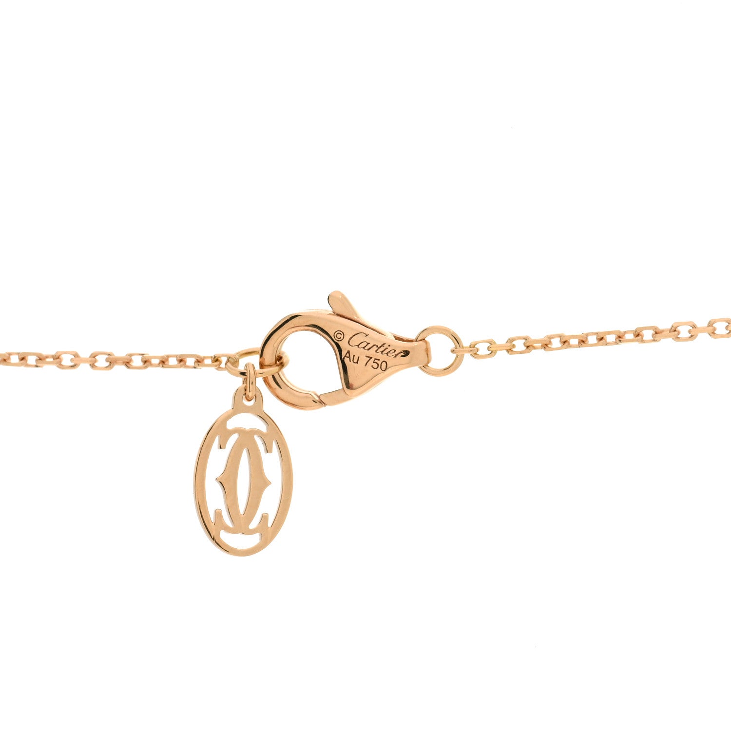 Cartier 18K Pink Gold Diamond .20ct C De Cartier Pendant Necklace 3 of 3