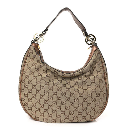 Gucci Monogram Medium GG Twins Hobo Bronze 1 of 11