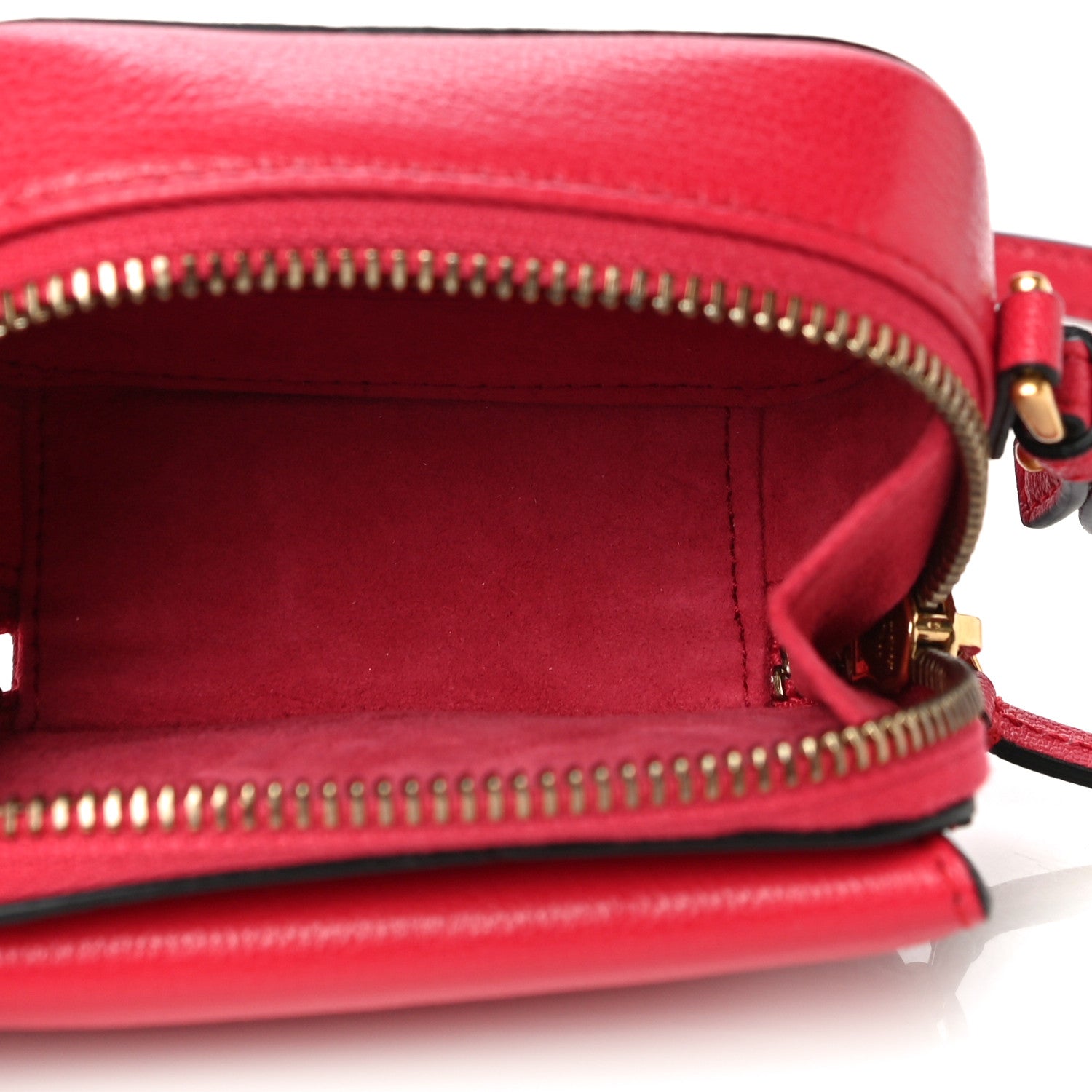 Christian Dior Goatskin Mini Saddle Shoulder Strap Pouch Red 5 of 9