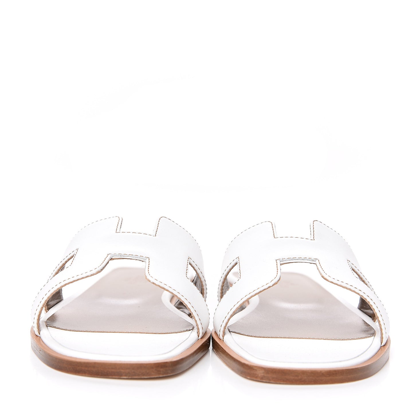 Box Calfskin Oran Sandals 36.5 White