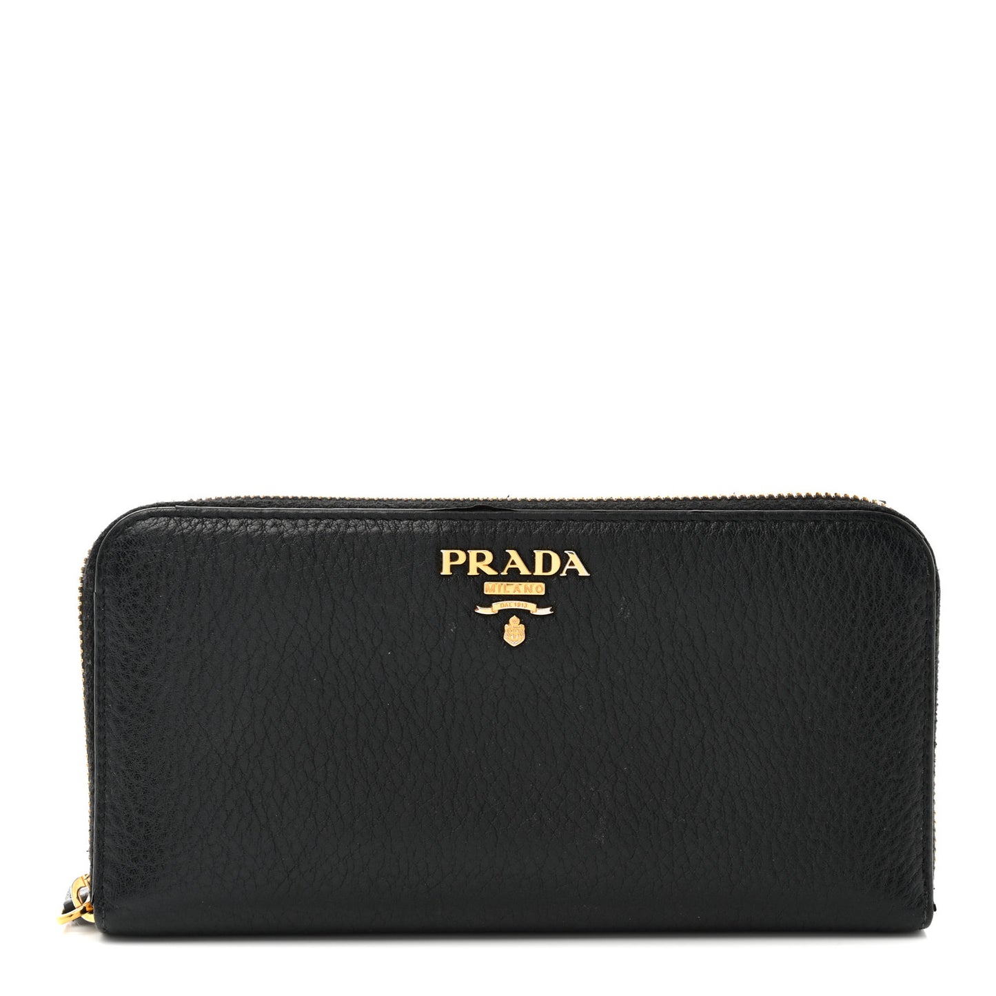 Daino Bi-Color Zip Around Wallet Black Fuoco