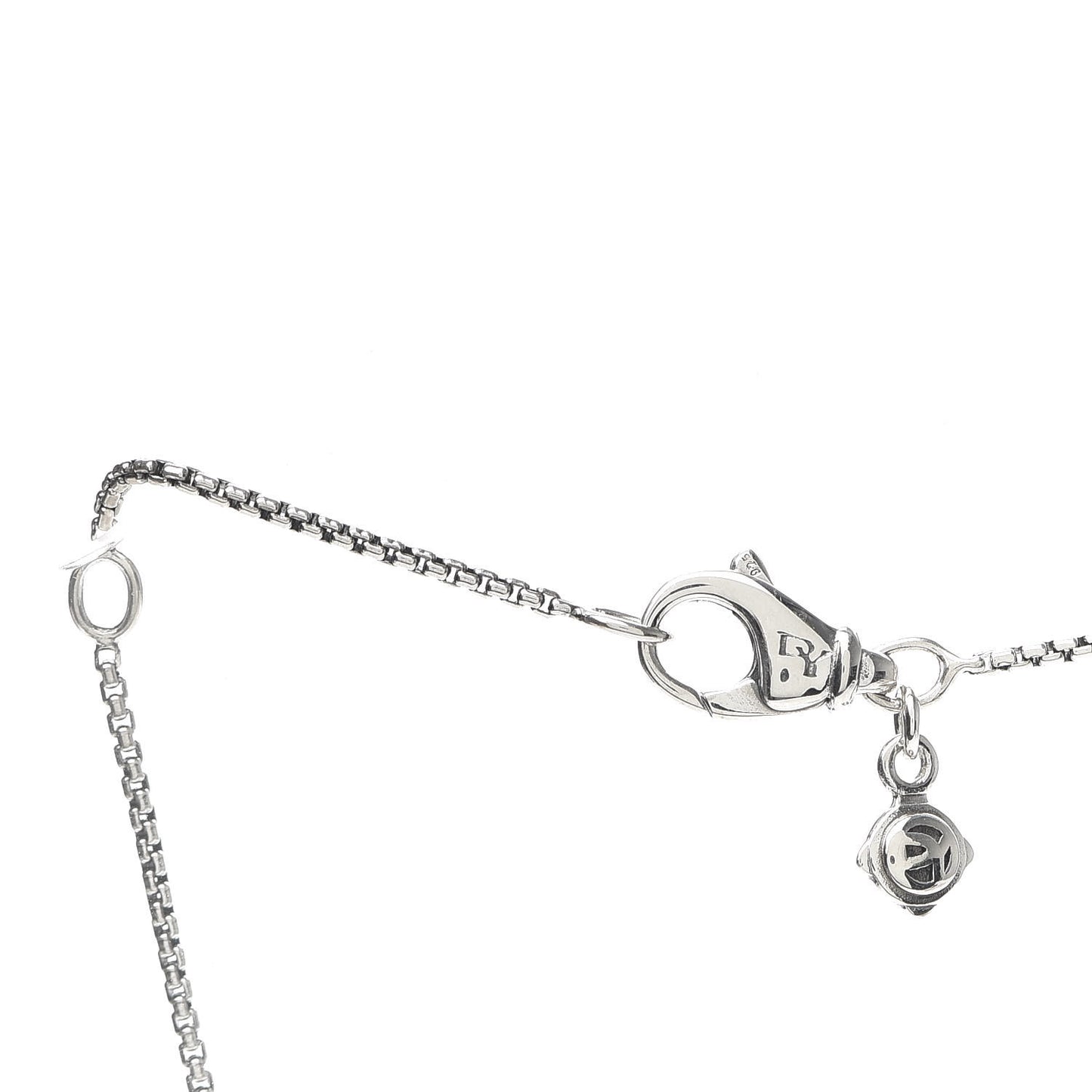 Sterling Silver Amethyst 8mm Petite Chatelaine Pendant Necklace