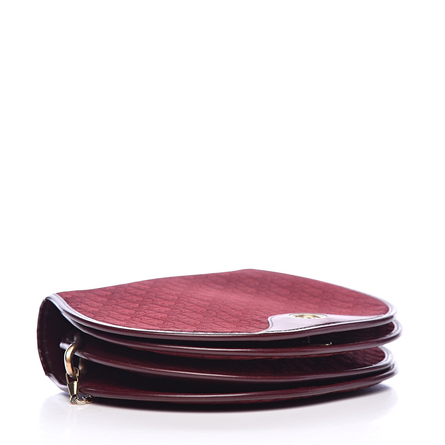 Christian Dior Monogram Round Chain Crossbody Red 4 of 14