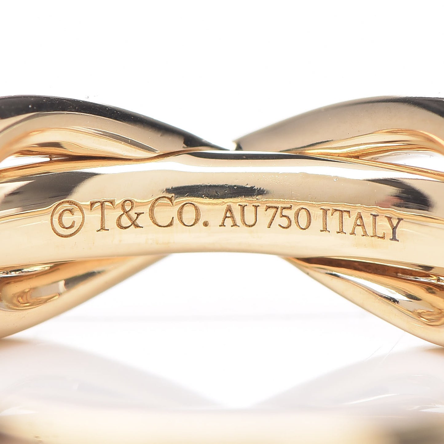 18K Yellow Gold Diamond Infinity Ring 51 5.75