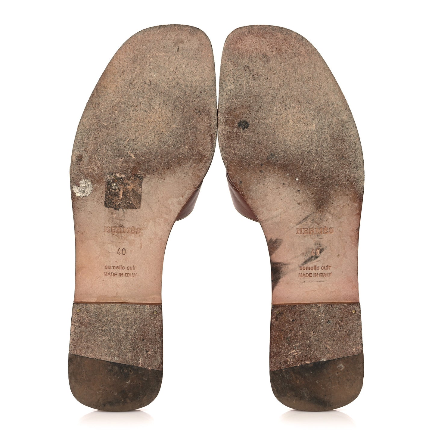 Box Calfskin Oran Sandals 40 Gold