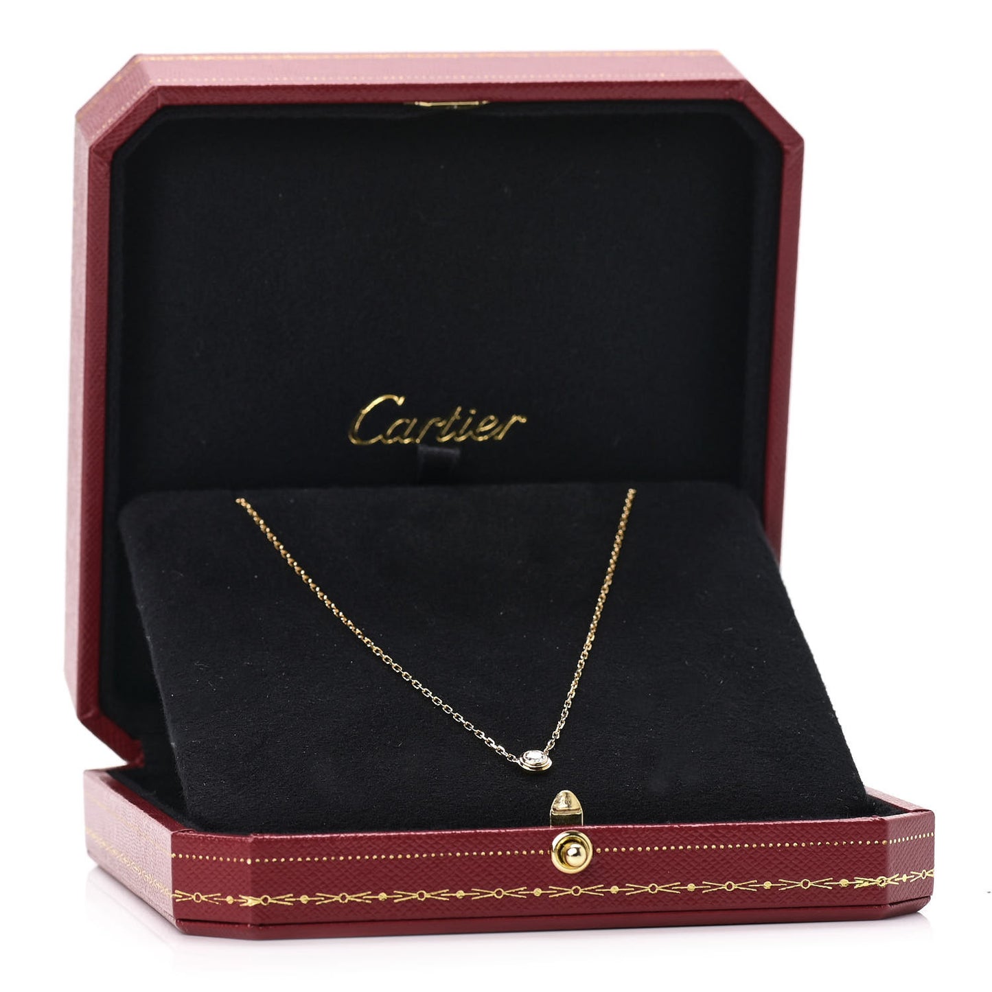 18K Yellow Gold Diamond LM D'Amour Pendant Necklace