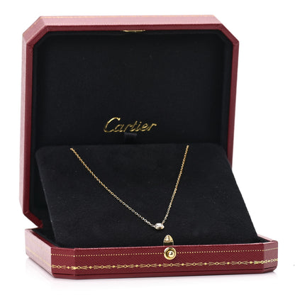 Cartier 18K Yellow Gold Diamond LM D'Amour Pendant Necklace 6 of 6