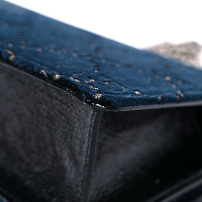 Gucci Velvet Skipper Crystal GG Monogram Small Dionysus Shoulder Bag Blue Beige Black 11 of 13