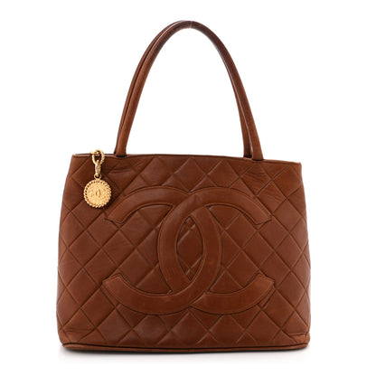 Chanel Lambskin Quilted Medallion Tote Brown 1 of 11