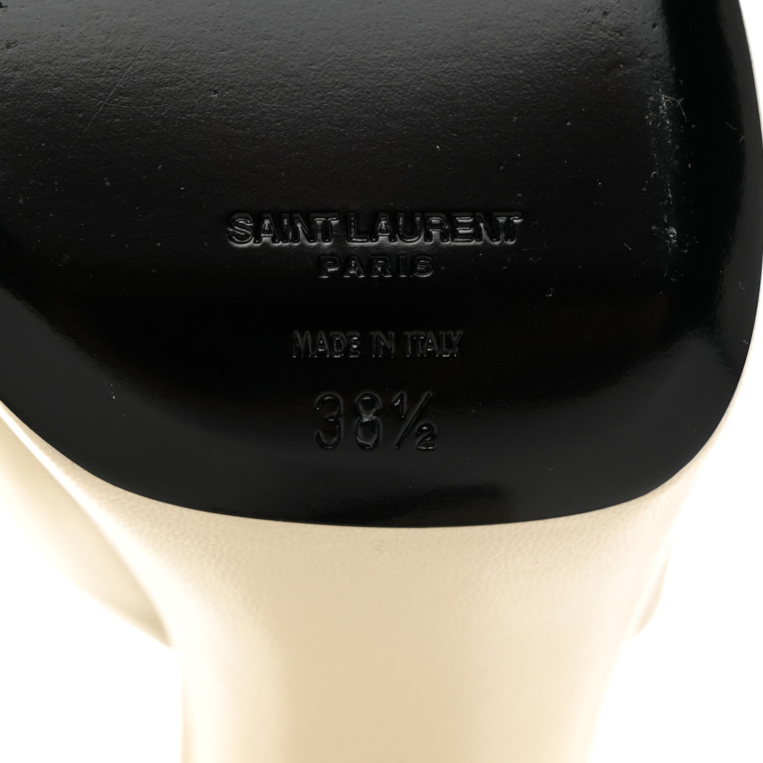 Saint Laurent Vendome Bianca 85 Platform Sandals 38.5 Pearl 8 of 10