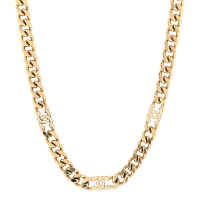 Chanel Metal Enamel Chain CC Choke Gold White 1 of 4