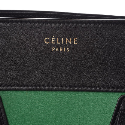 Celine Smooth Calfskin Mini Bi-Color Luggage Grass 6 of 20