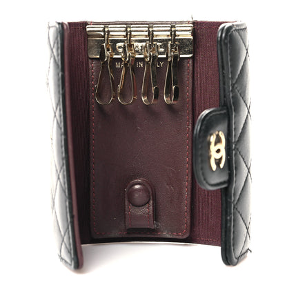 Chanel Lambskin Quilted 4 Key Holder Black 5 of 13