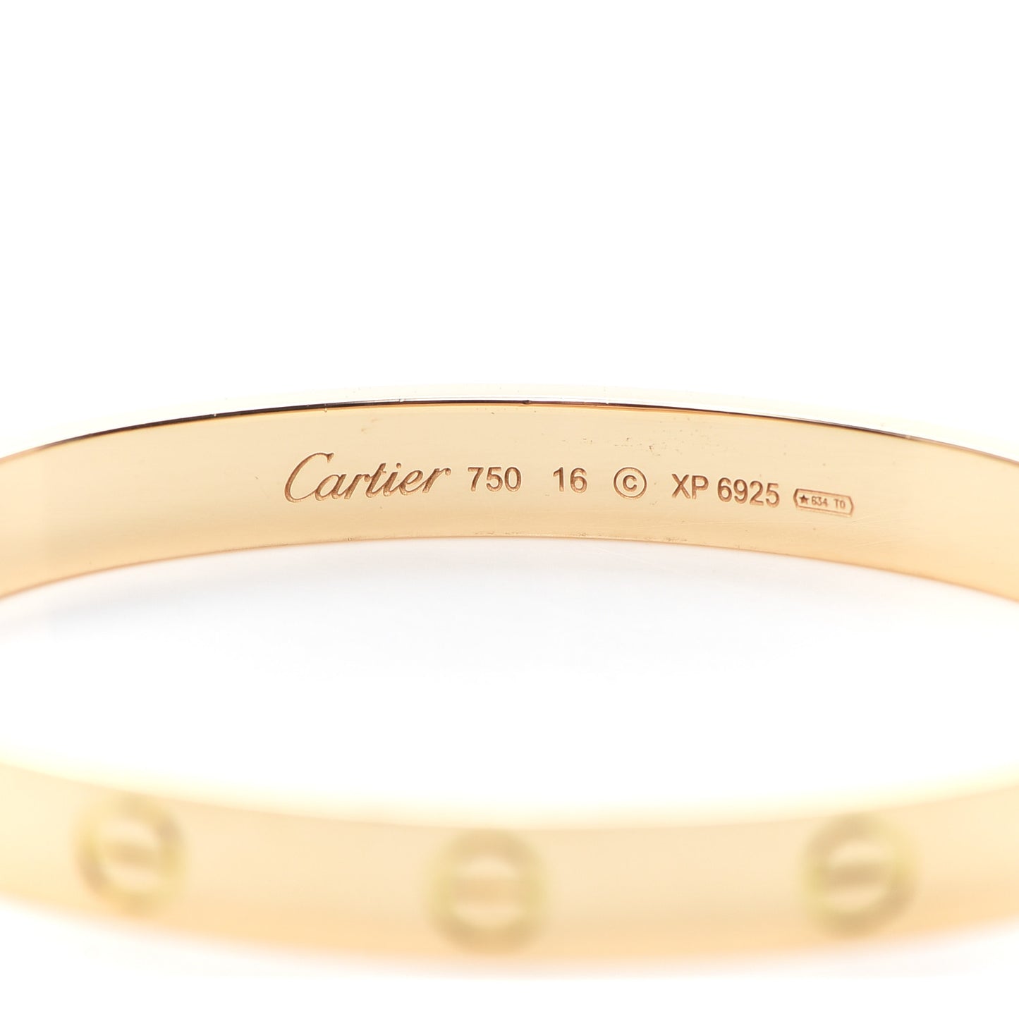 18K Yellow Gold LOVE Bracelet 16