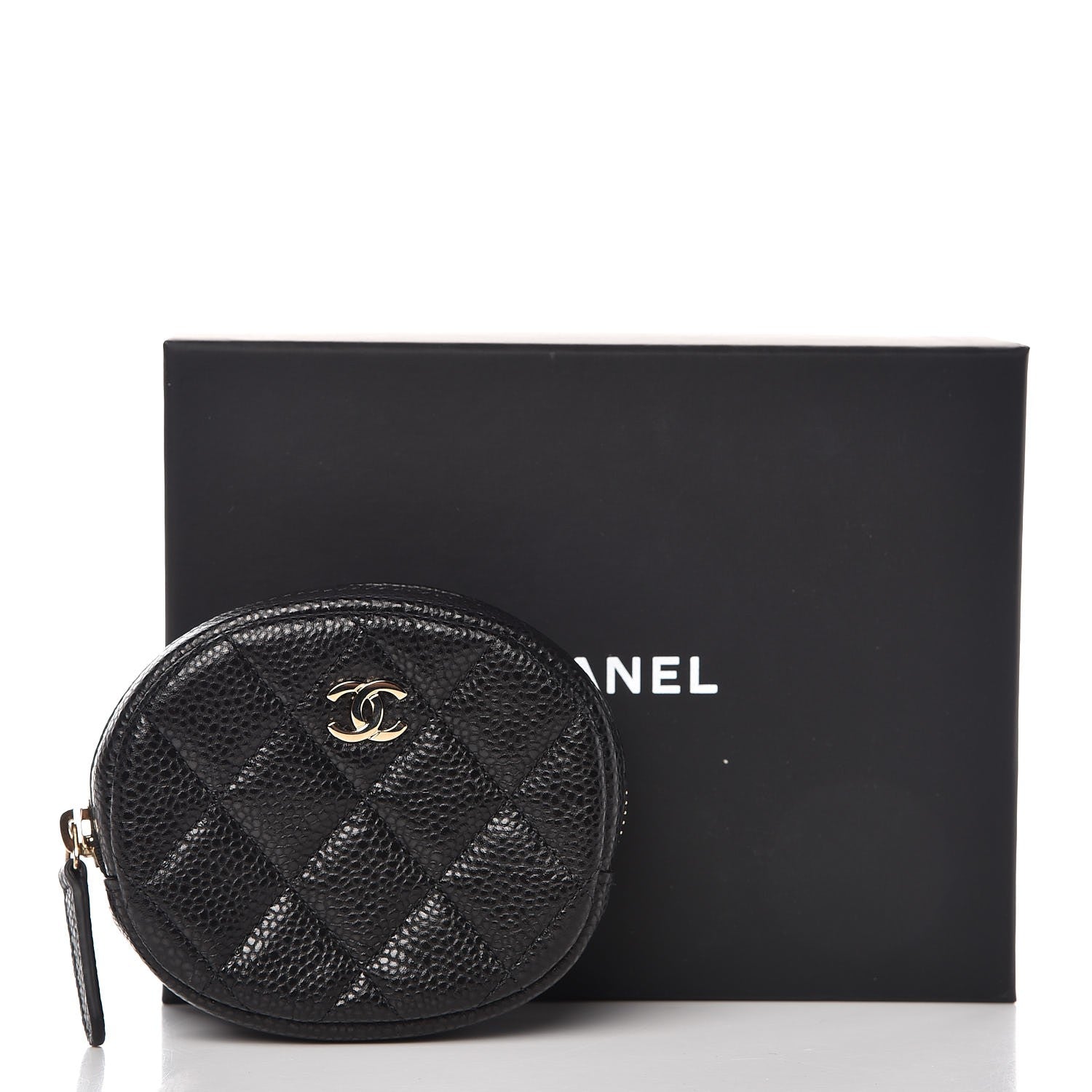Chanel Caviar Quilted Zip Around Classic Coin Purse Black 8 of 8