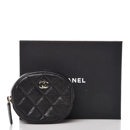 Chanel Caviar Quilted Zip Around Classic Coin Purse Black 8 of 8