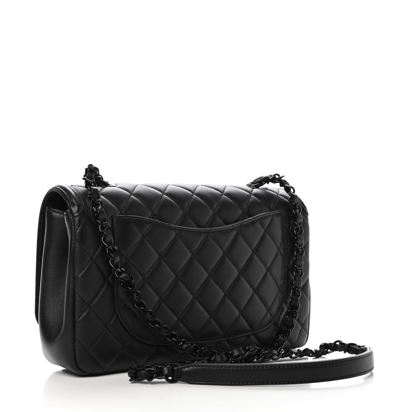 Calfskin Quilted Medium CC Filigree Flap Black