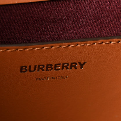 Burberry Coated Canvas Calfskin Vintage Check Small Note Crossbody Bag Briar Brown 5 of 8