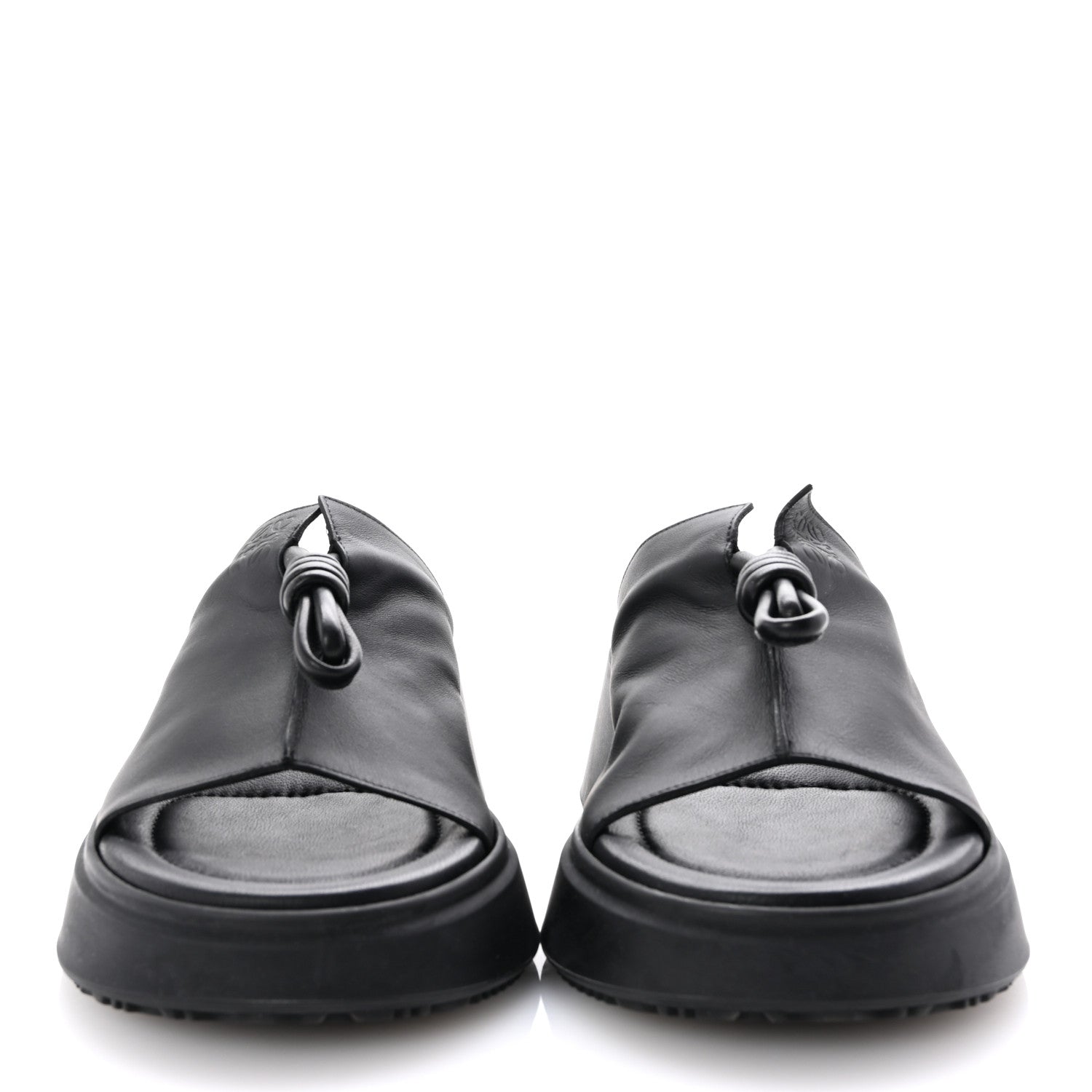 Loewe Calfskin Flamenco 80mm Wedge Mules 35 Black 3 of 10