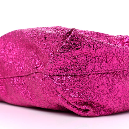 Saint Laurent Crinkled Calfskin Small Teddy Bucket Bag Pink 9 of 11