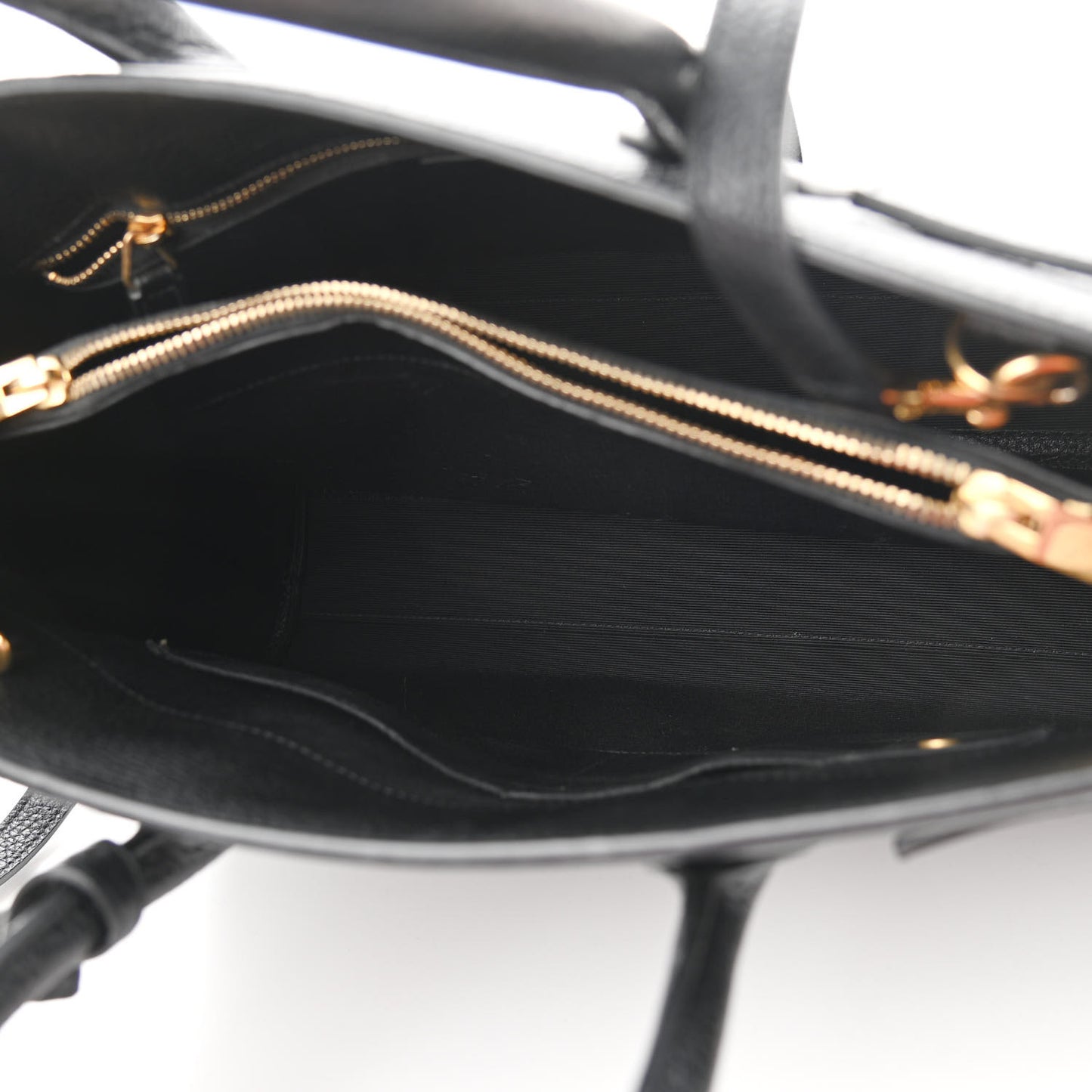 Grained Calfskin Small Sac De Jour Black