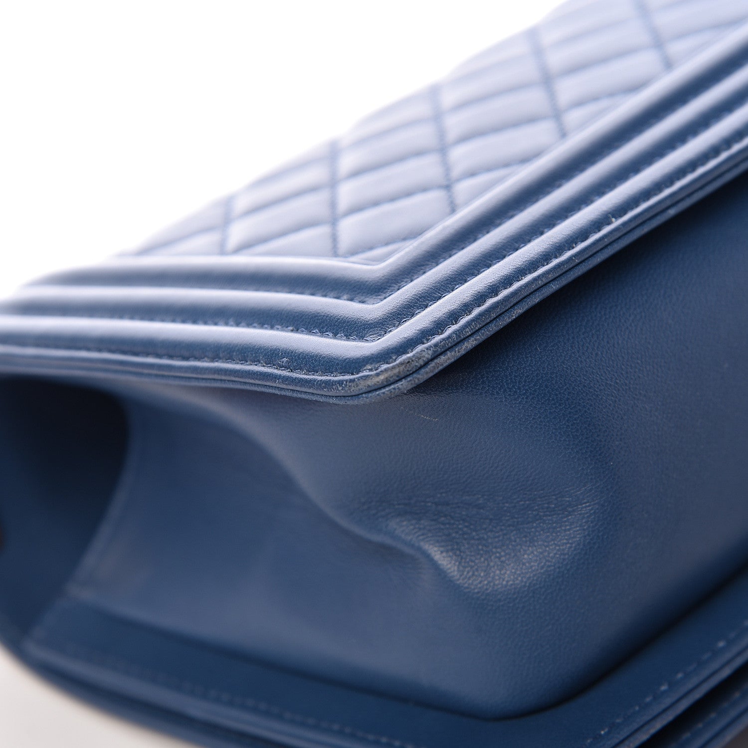 Chanel Lambskin Quilted Medium Boy Flap Blue 11 of 11