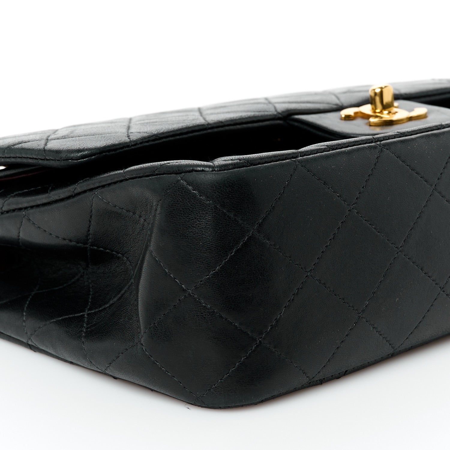 Chanel Lambskin Quilted Medium Double Flap Black 11 of 12