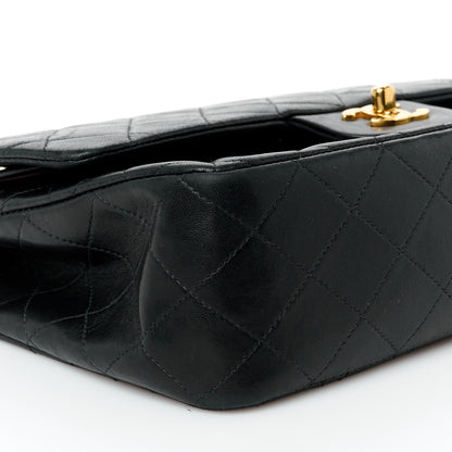 Chanel Lambskin Quilted Medium Double Flap Black 11 of 12