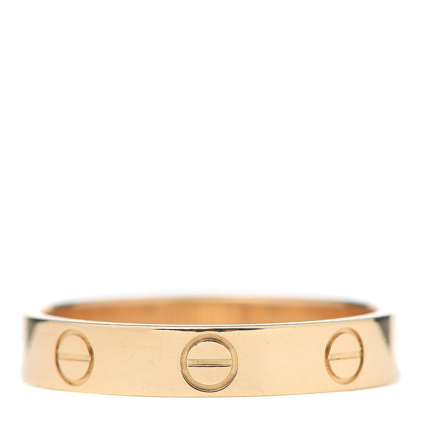 18K Yellow Gold 3.5mm LOVE Wedding Band Ring 54 6.75
