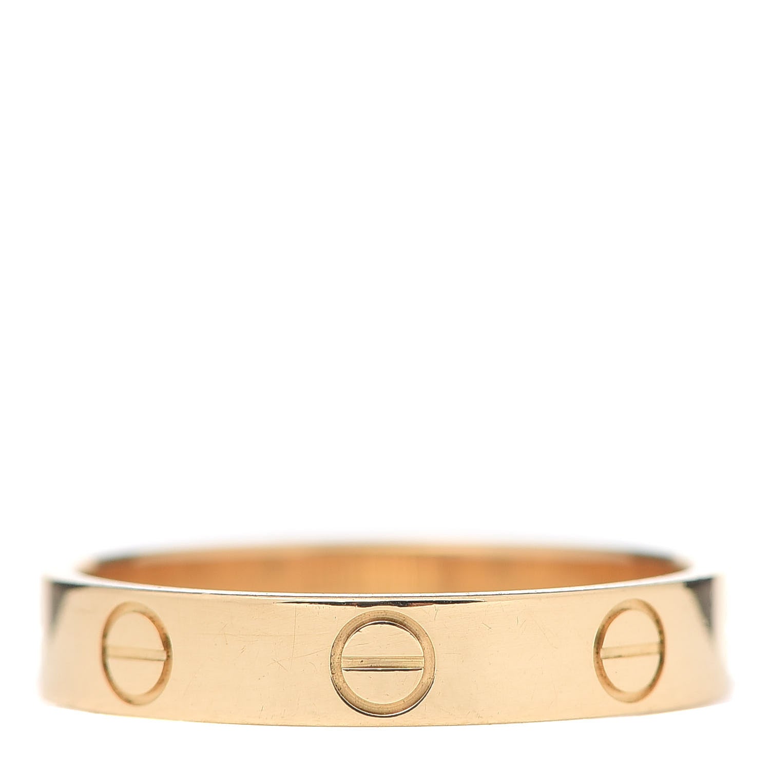 Cartier 18K Yellow Gold 3.5mm LOVE Wedding Band Ring 54 6.75 3 of 6