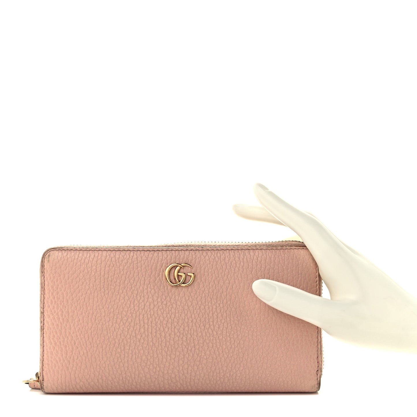 Dollar Calfskin GG Marmont Zip Around Wallet Perfect Pink