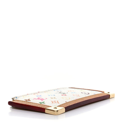 Louis Vuitton Monogram Multicolor Key Pouch White 4 of 9
